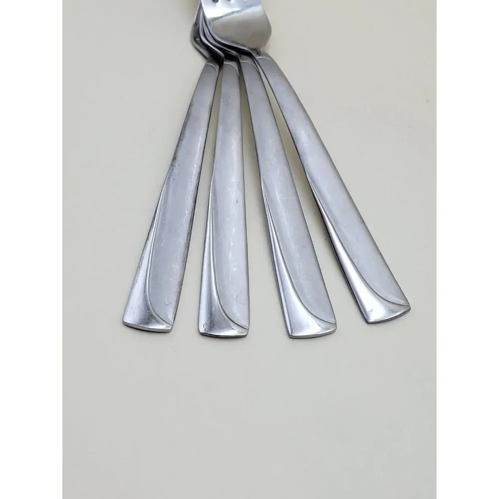 Set of 4 Oneida MADELINE Salad Fork Stainless Steel Flatware